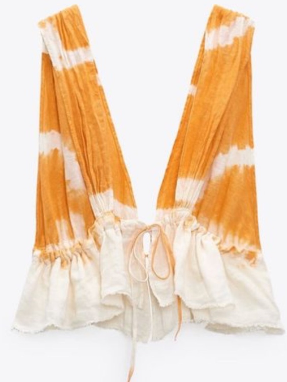 Tie dye linen top
